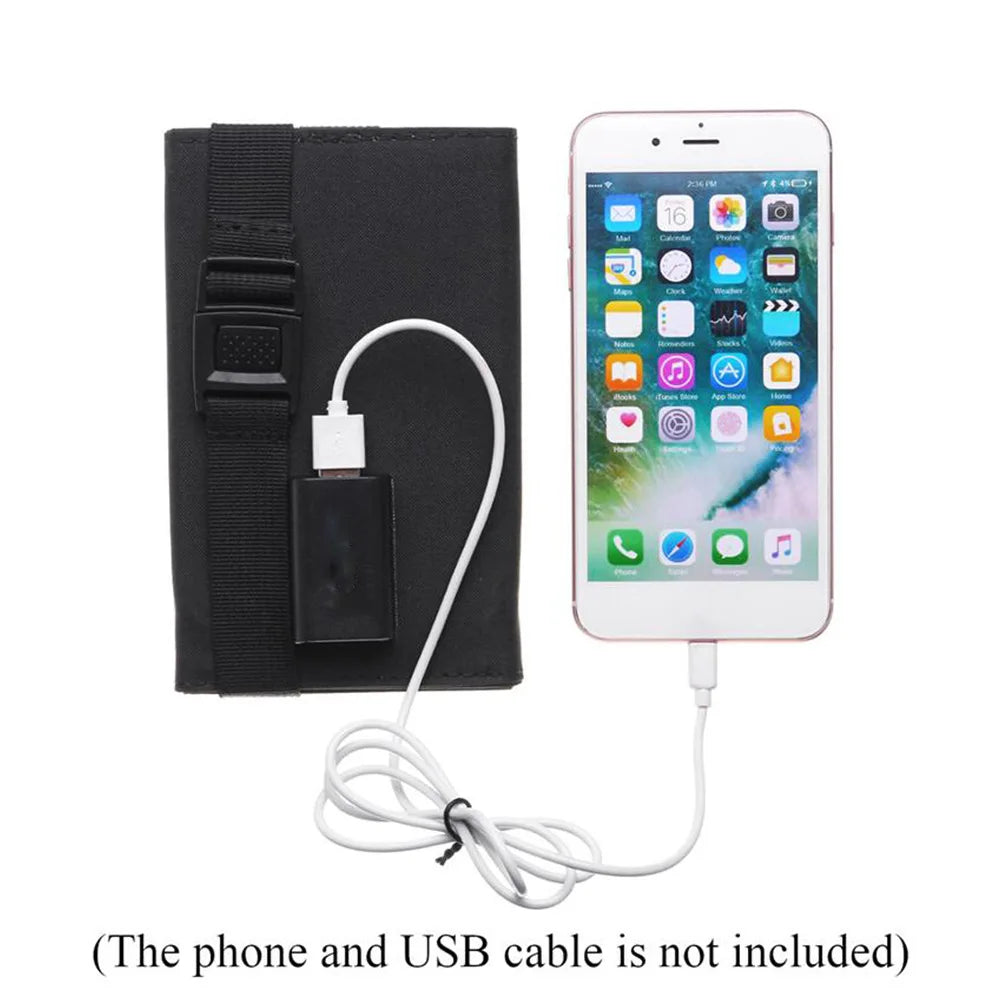 Solar panel 20W portable solar panel outdoor power supply solar mobile power bank power bank  4 folding and packaging