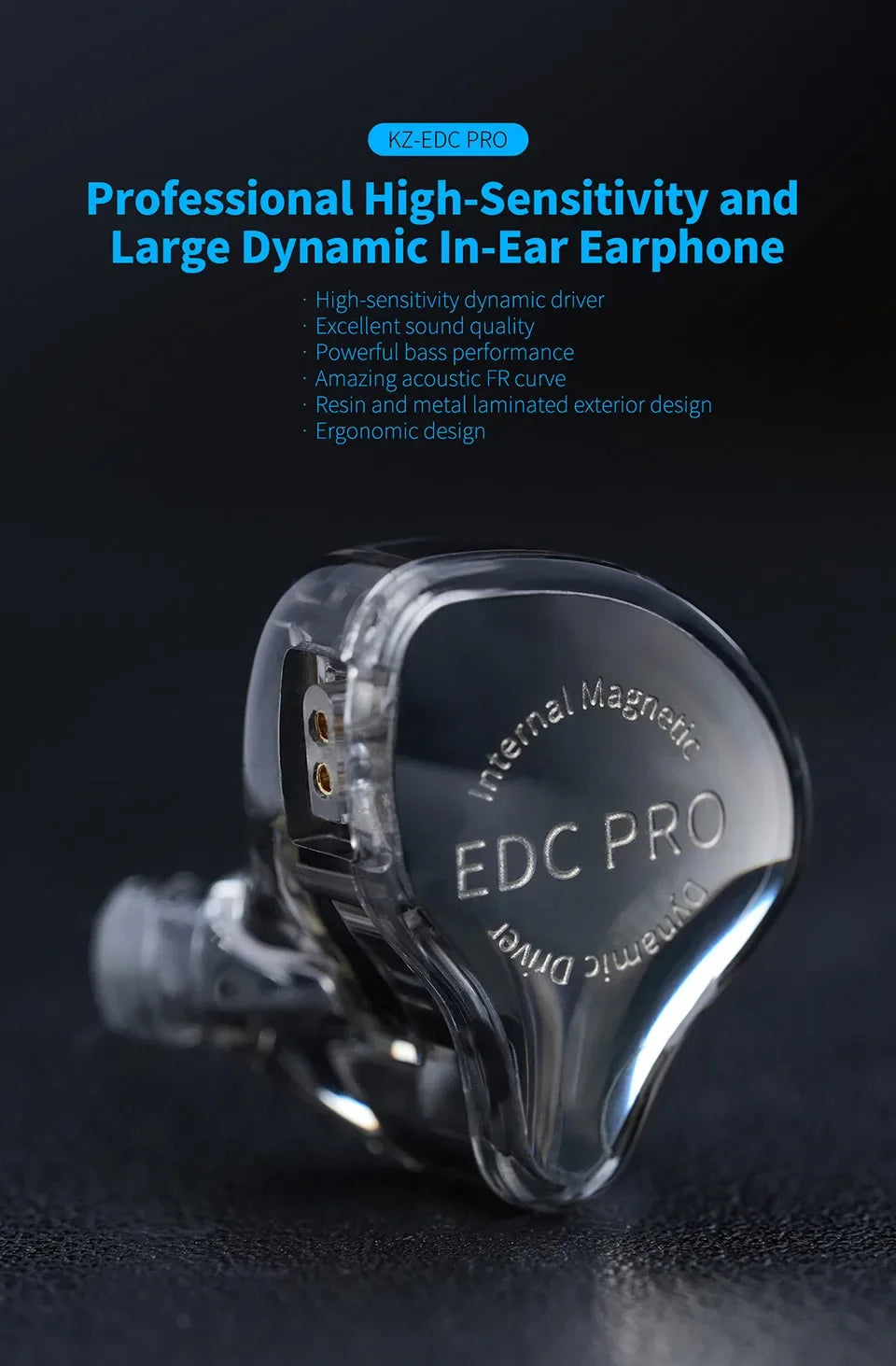 Wired In-Ear Monitors Dynamic Driver Detachable Cable by Tidesmit Tidesmit