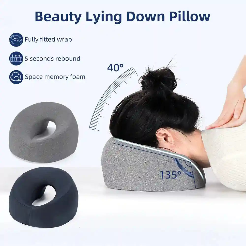 Face Down Pillow for Sleeping: Ergonomic Memory Foam Wellness Support Relaxation Treatment Tidesmit