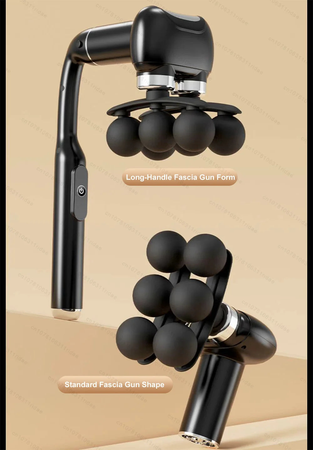 Deep Tissue Massage Gun: Rechargeable Percussive Muscle Recovery Tool Fascia Gun Tidesmit