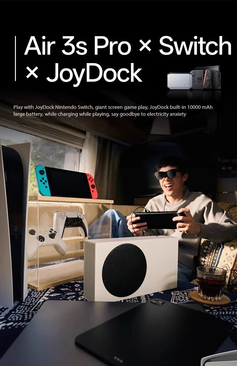 RayNeo AR Smart Glasses: 135-Inch Private Cinema Display for Gaming (3S Pro) Tidesmit