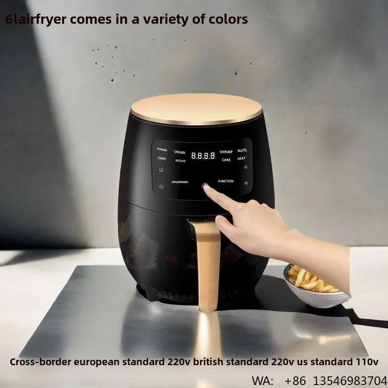 Large Capacity Smart Electric Air Fryer for French Fries Household Multifunctional Plastic Machine Wholesale