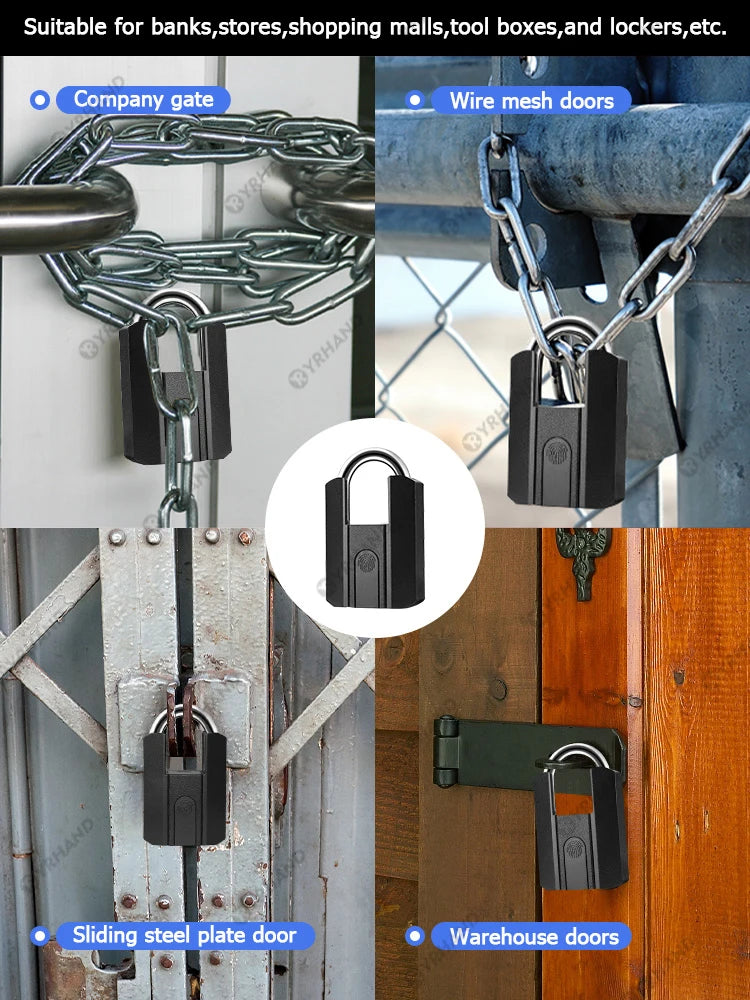 IP67 TTLock Bluetooth APP Smart Padlock Fingerprint Lock Keyless Mini Bag with Aleax Google Home Electronic Door Lock