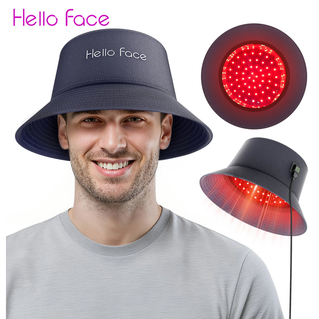 Red Light Therapy Hair Growth Hat, Dual Wavelength LED - Navy Relaxation Treatment Tidesmit