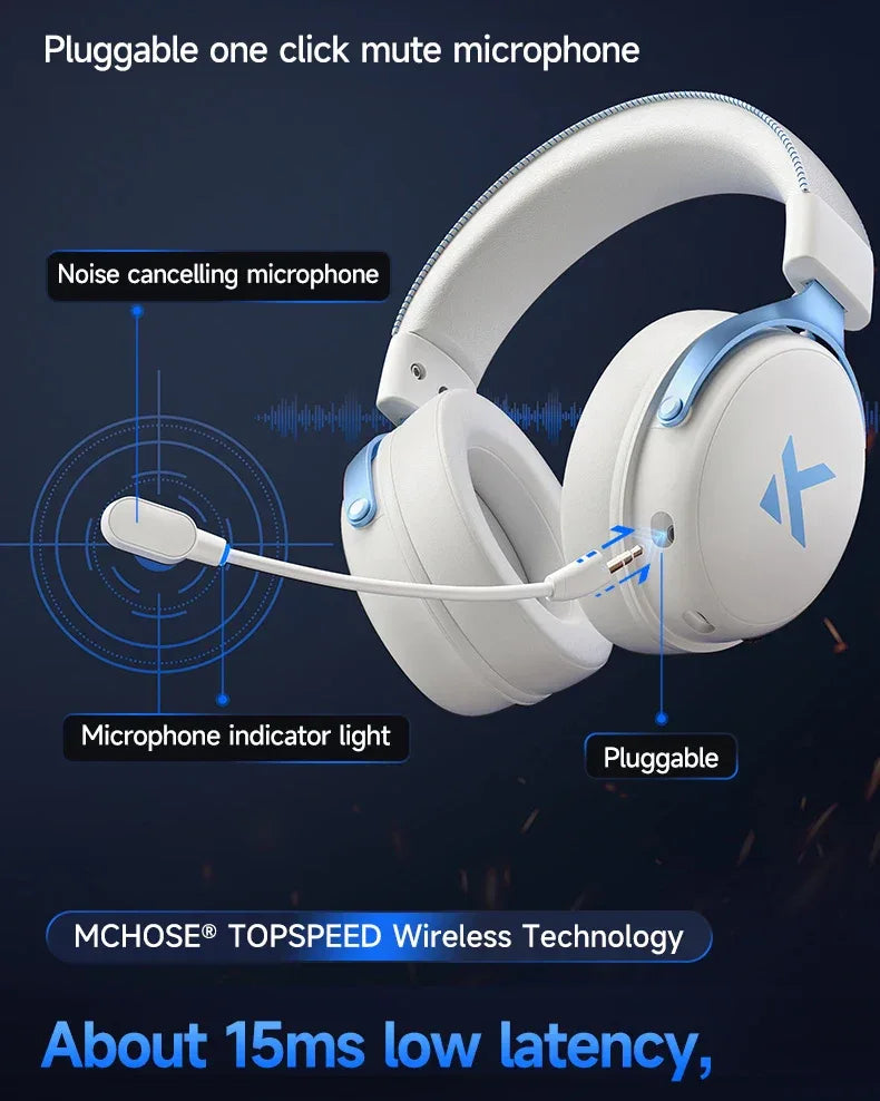 Wireless Gaming Headset V9 Pro - 7.1 Surround Sound Over-Ear Headphones Tidesmit