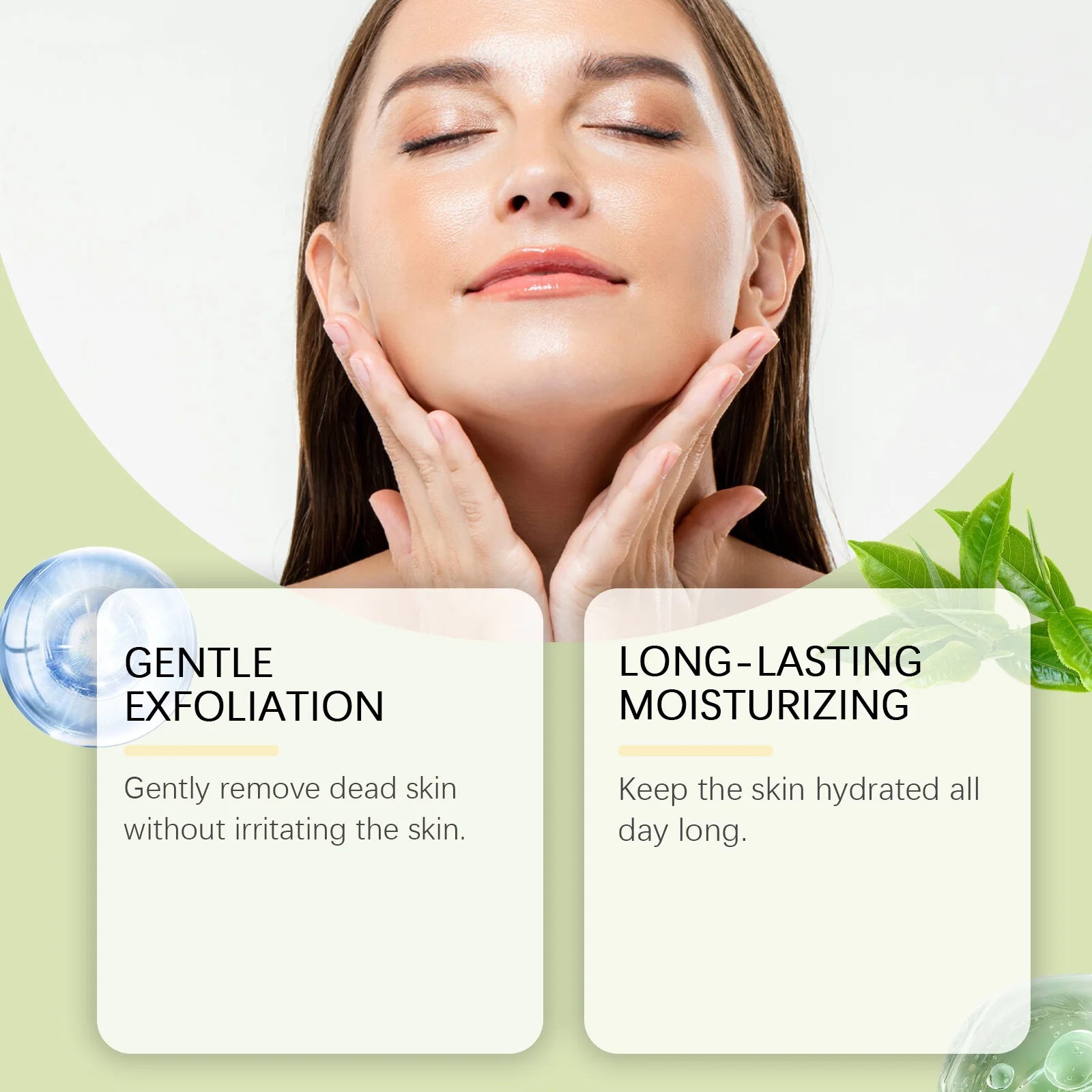 Green Tea Facial Scrub - Deep Pore Exfoliating Cleanser for Skin Care Scrubs Treatments Tidesmit