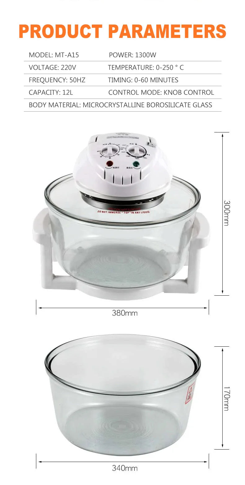 Household Air Fryer Smokeless Convection Electric Frying Machine Intelligent Electric Fryer Fritadeira El��trica