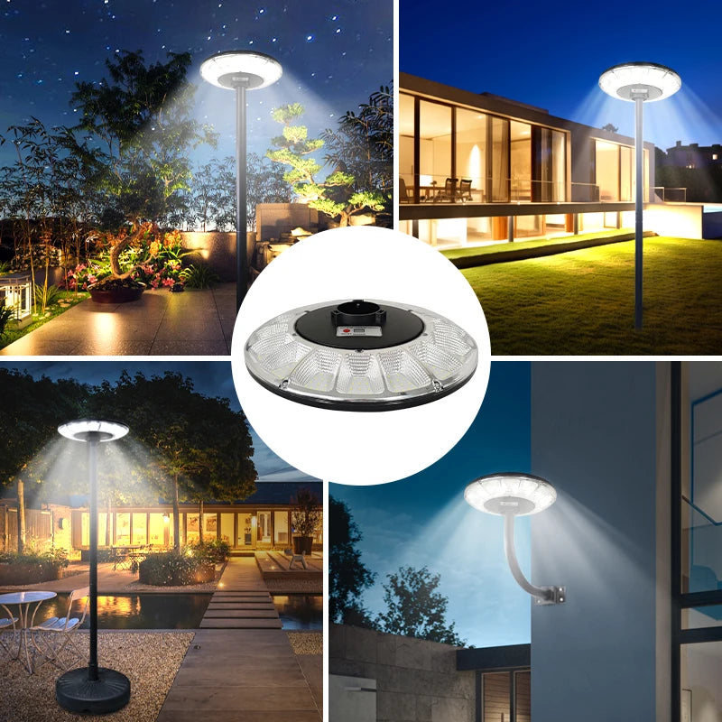 Outdoor Solar Garden Light Super Bright UFO LED Solar Street Light IP44 Waterproof  for Yard Patio Driveway Villa Decoration