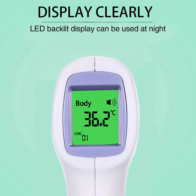 Portable Forehead Digital Thermometer Non Contact Infrared Medical Body Temperature Fever Measure Tool for Baby Adults