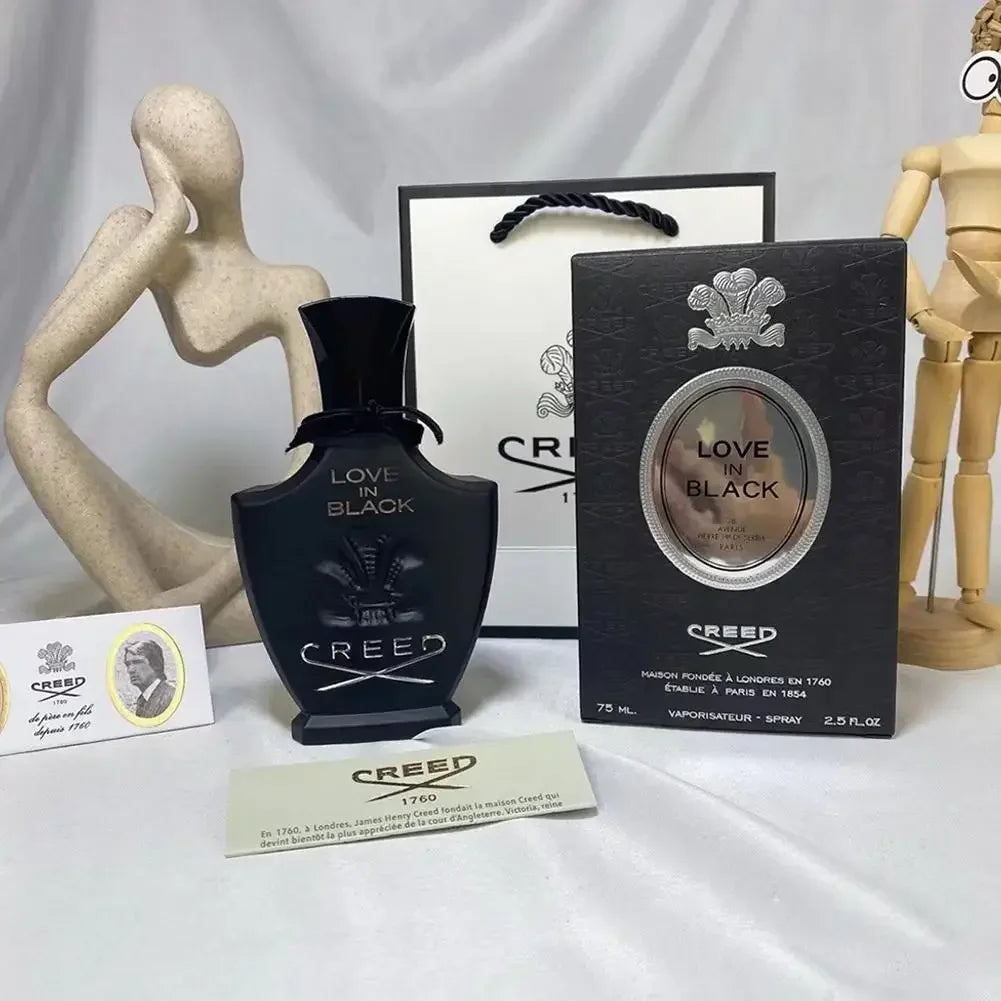Creed Love in Black Eau de Parfum, unisex fragrance in a sleek black bottle with gift box, spray, 75ml luxury perfume.