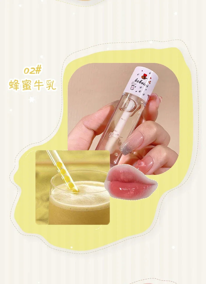Peach Milk Lip Oil - Nourishing Moisturizing Lip Treatment Balm Lip Care Tidesmit