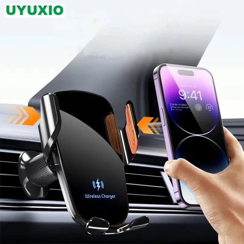 Wireless Car Charger Vent Mount - Qi Certified Fast Charging Tidesmit