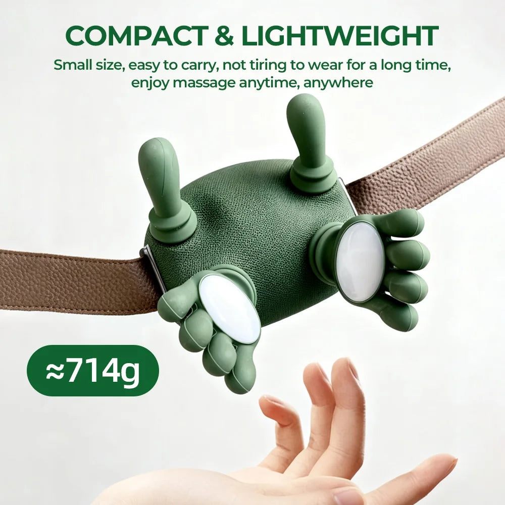 Electric Neck & Shoulder Massager | Deep Tissue Heat Therapy | Green Body Shaping Massage Equipment Tidesmit