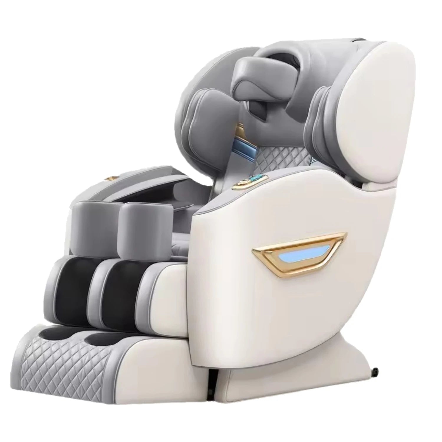 Massage Chair Zero Gravity Recliner with Heat Therapy & Bluetooth Massage Chairs YJ-5813A white gray Tidesmit