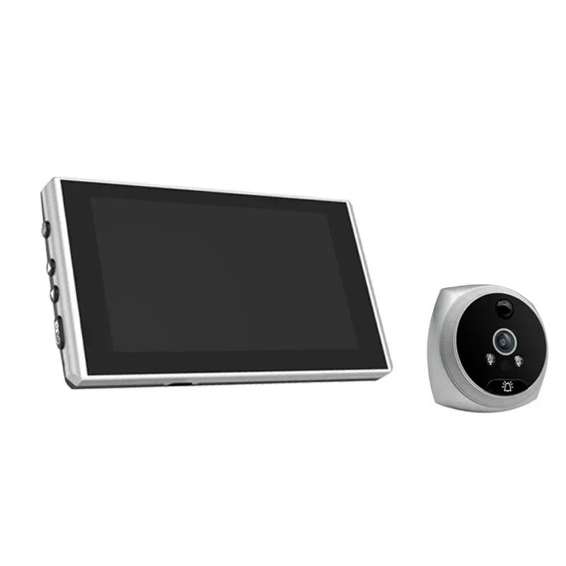 4.5 Inch Motion Detection Monitor Cat Eye Doorbell Digital Video Peephole Camera 145 Degree Ultra Wide Angle Super Night Vision