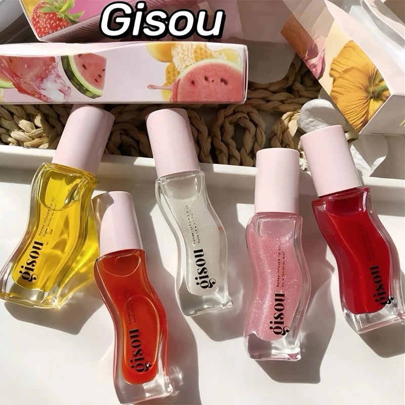 Moisturizing Lip Balm Oil Gloss – Hydrating Plumping Honey Gold Lip Care Tidesmit