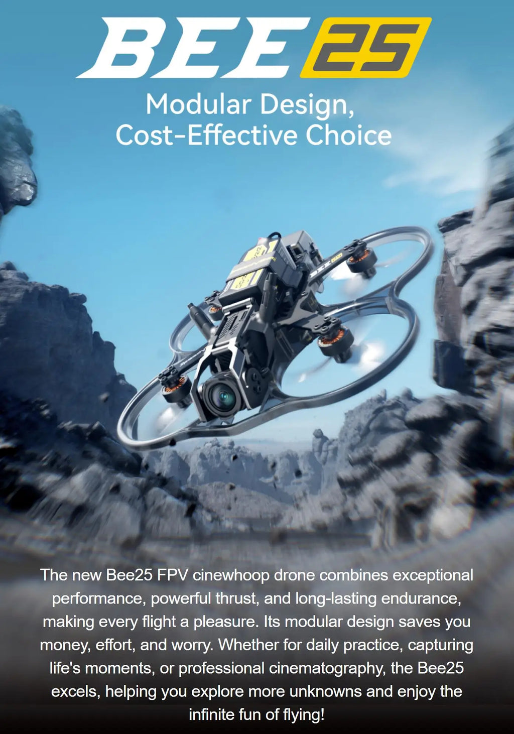 SpeedyBee Bee25 2.5 Inch FPV Drone with O3 Air Unit - PNP/ELRS/TBS Tidesmit