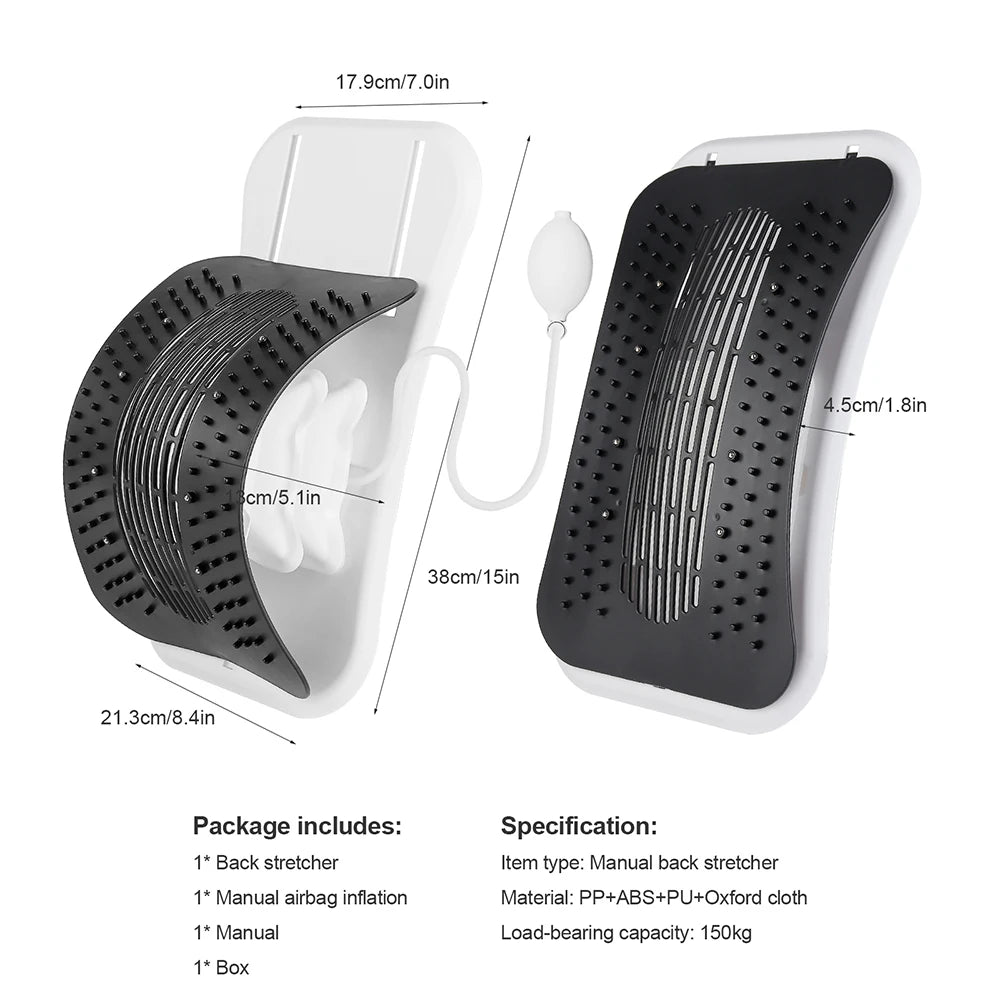 Back Massager With Airbag Lumbar Support Stretcher | Portable Electric Tool Back Massage Instrument Tidesmit
