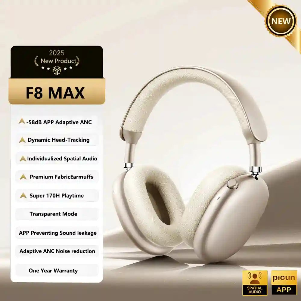 Wireless Headphones with Hybrid Active Noise Cancellation & 180H Battery Khaki China Mainland Tidesmit