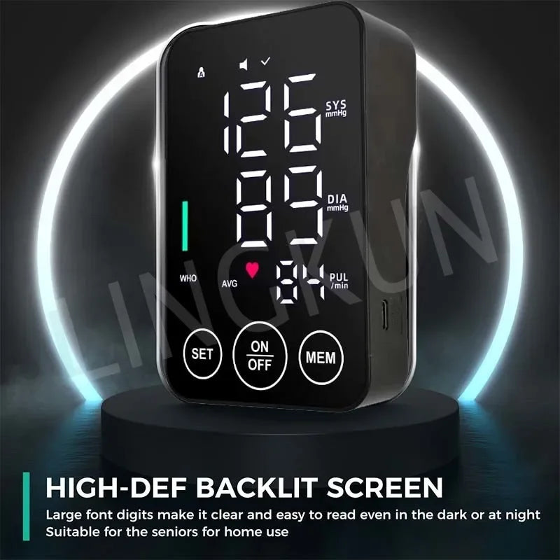 Sphygmomanometer BP Monitor Health Care New LED Blood Pressure Monitor Big Screen Broadcast Tonometer Digital Arm Tonometer