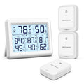 ORIA Indoor Thermometer Digital Hygrometer Wireless Temperature and Humidity Gauge Monitor with 3 Sensor for Home Office Bedroom