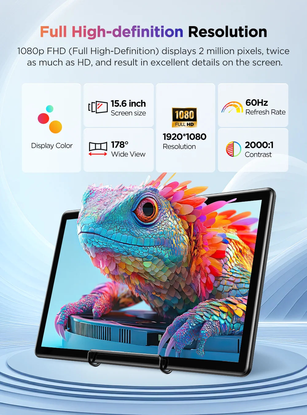 UPERFECT Touchscreen Portable Monitor 15.6'' HDR 1080P IPS Raspberry Pi VESA HDMI VGA DVI Industrial Input 2000:1 Contrast Ratio