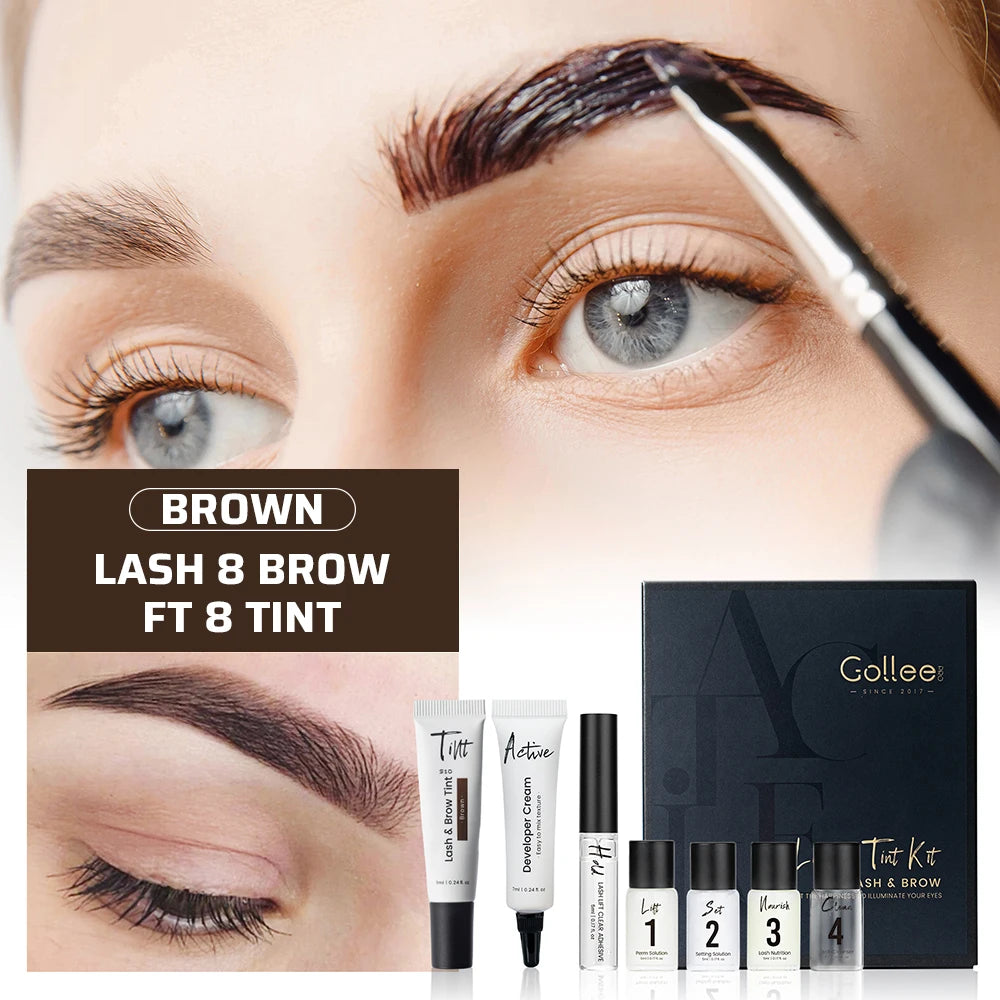 Professional Lash Lift and Tint Kit for Defined Semi-Permanent Results Permanent Makeup Machines Brown Tint Kit Tidesmit