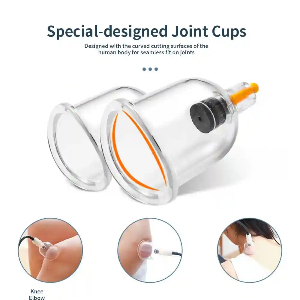 Vacuum Cupping Therapy Set - 12-Piece Professional Recovery Tool Relaxation Treatment Tidesmit