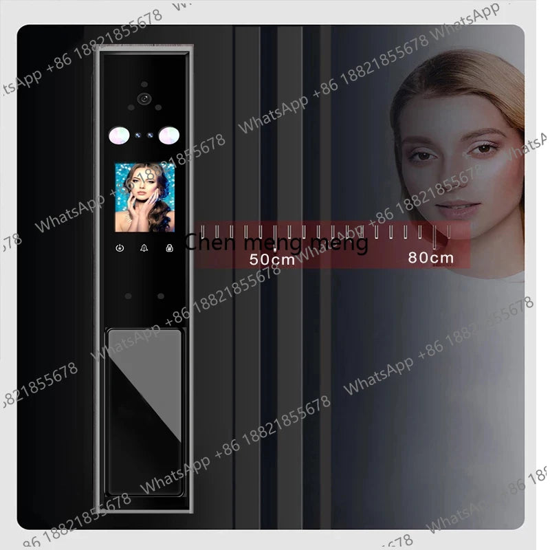 Intelligent Lock for Apartment Face and Palm Vein Recognition Smart Door Lock With Camera Cat Eye Fingerprint Door Lock