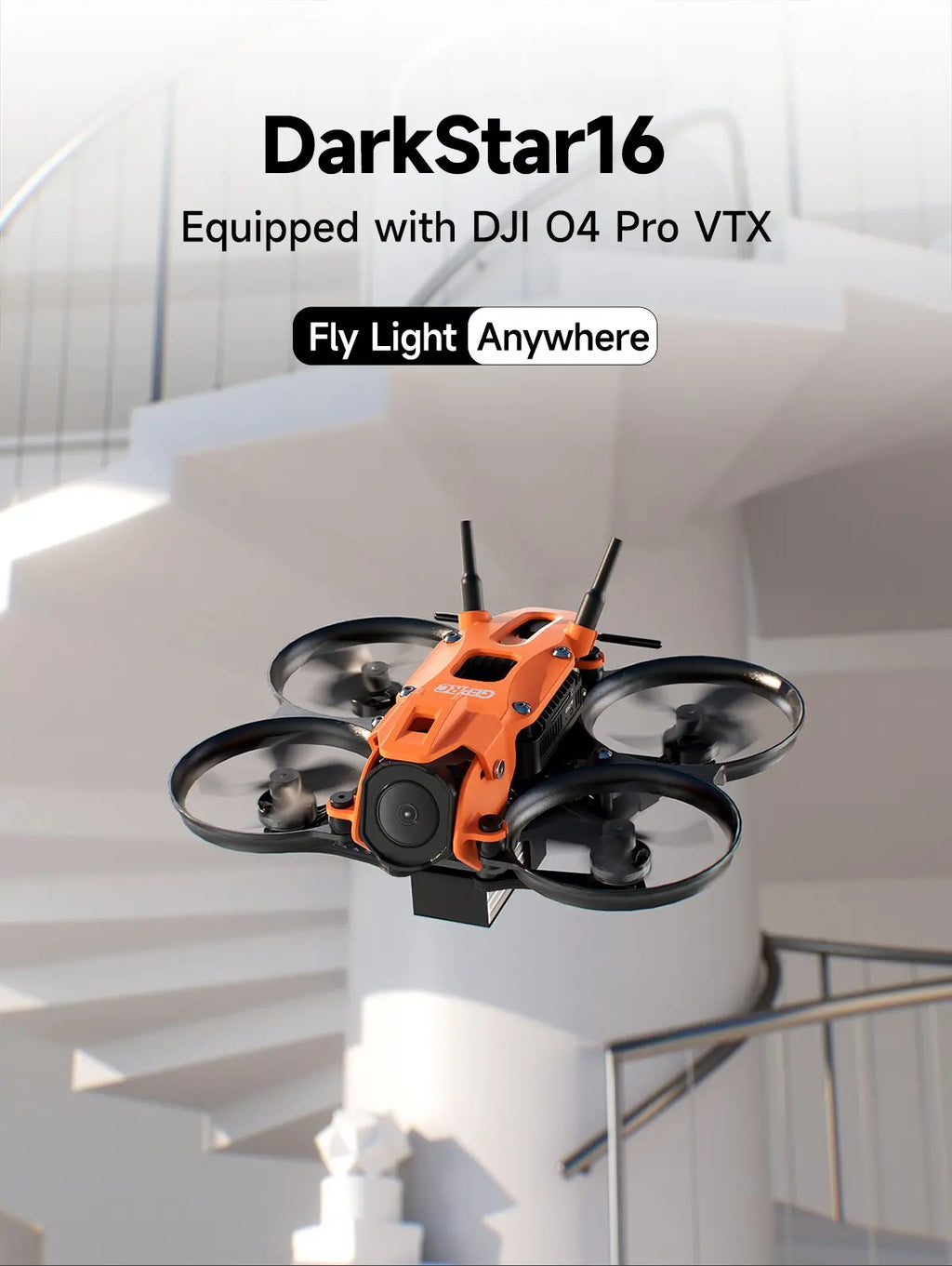 DarkStar16 O4 Pro TinyWhoop | Lightweight 2S FPV Camera Drone Tidesmit