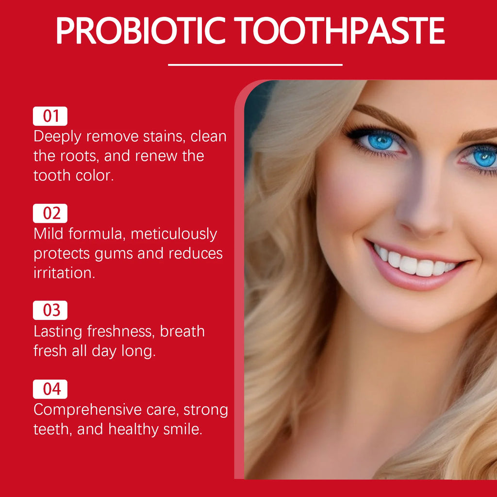 Tidesmit Sp-8 Probiotic Toothpaste for deep cleaning, teeth whitening, and fresh mint breath oral hygiene.