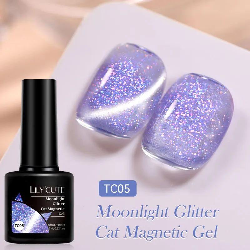 Magnetic Cat Eye Gel Nail Polish – Reflective UV Soak Off Kit Permanent Makeup Machines LC-T05 Tidesmit