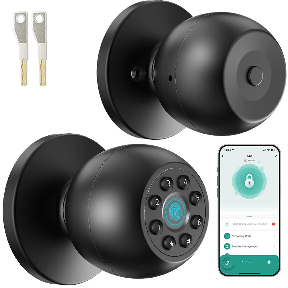 Tuya Smart Bluetooth Fingerprint Lock Smart Life Control Passcode Unlock Electronic Digit Home Intelligent Security System