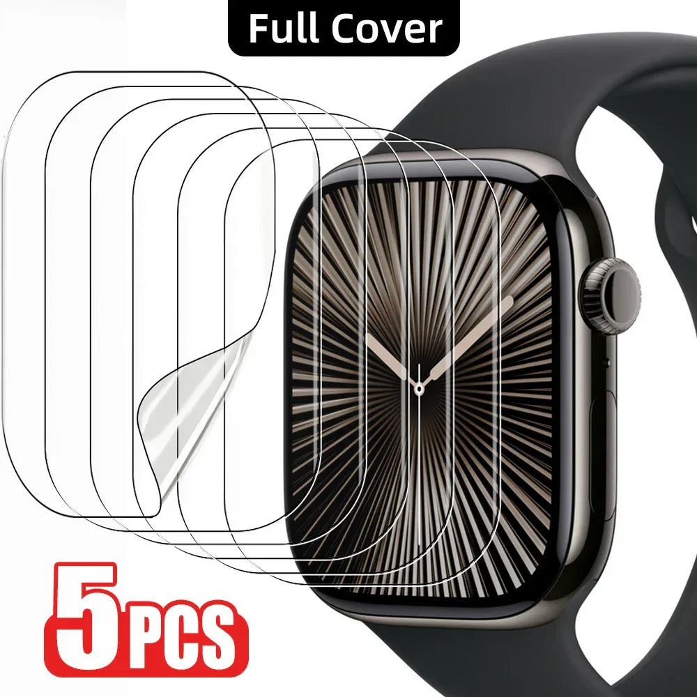 Apple Watch Screen Protector Hydrogel Film - 5 Pack Anti-Scratch Shield Tidesmit