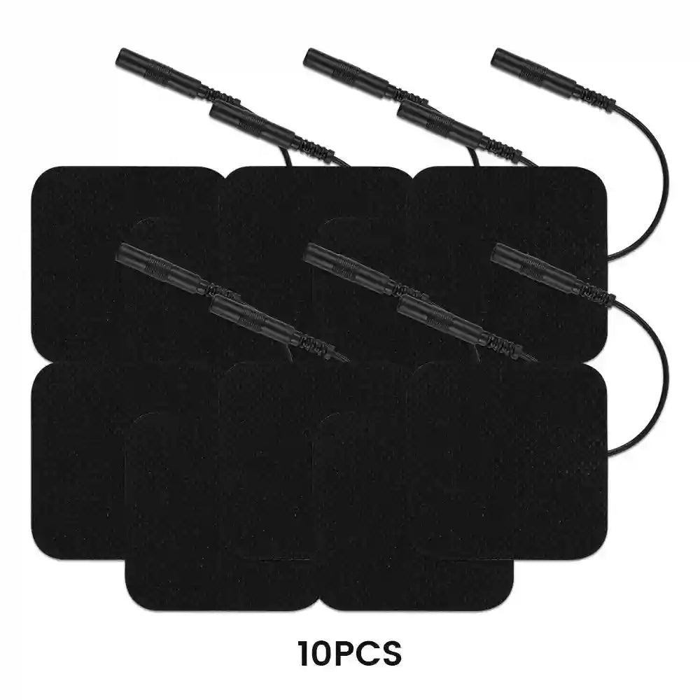 TENS Unit Electrode Replacement Pads - Medical Grade Self-Adhesive Set Massage Roller 10pcs black 5x5cm Tidesmit