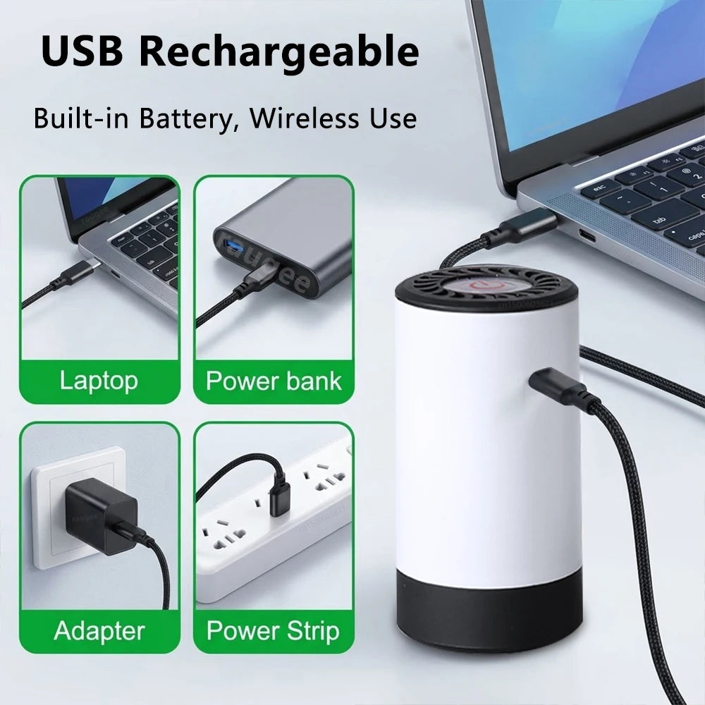 Air Pump Sealer Electric Vacuum Sealer Pump Automatic Dry/Wet Food Sealing Pump USB Rechargeable Mini Air Pump Machine