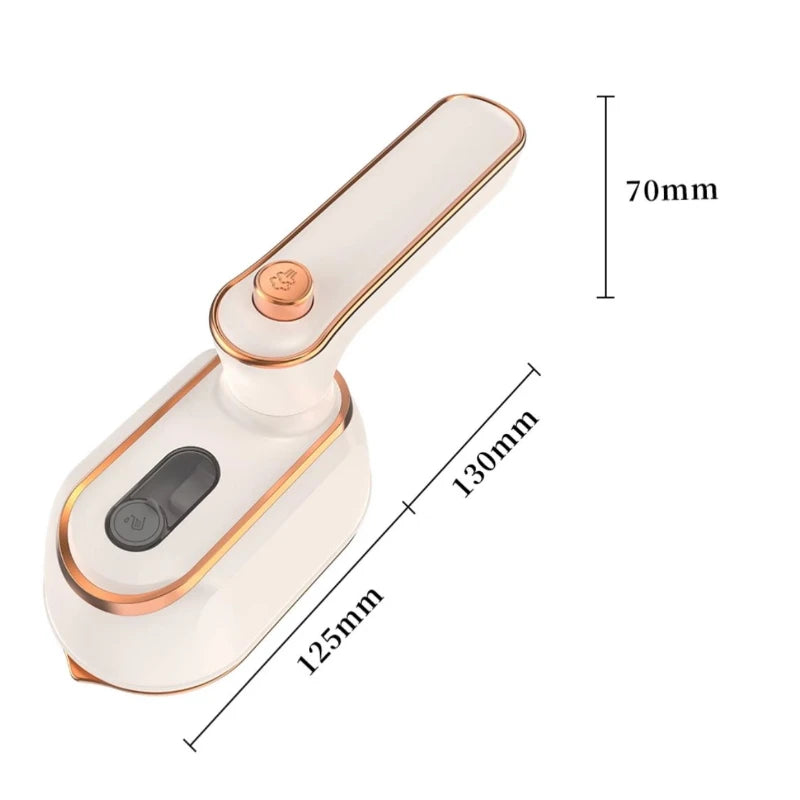 Tidesmit handheld portable steam iron showing dual wet and dry ironing feature for efficient home garment care.