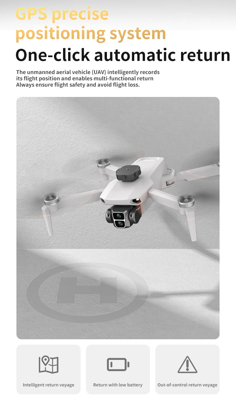 4K GPS Camera Drone with Obstacle Avoidance and EIS - L106-1 Tidesmit