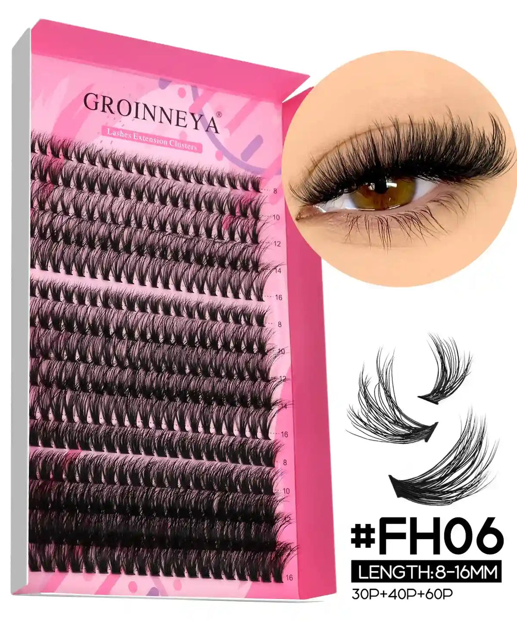 DIY Lash Extension Kit with Bond and Seal - Pro Cluster Set Lip Care Tidesmit