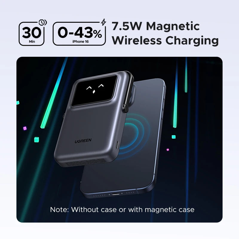Magnetic Wireless Power Bank 10000mAh PD Fast Charger for iPhone Tidesmit