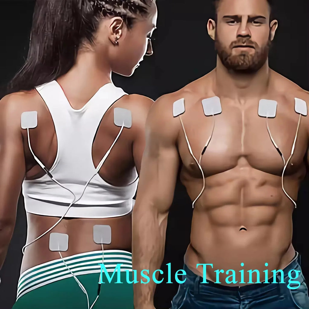 Electric Muscle Stimulator: 4-in-1 TENS IFT Recovery Device for Relief Body Shaping Massage Equipment Tidesmit