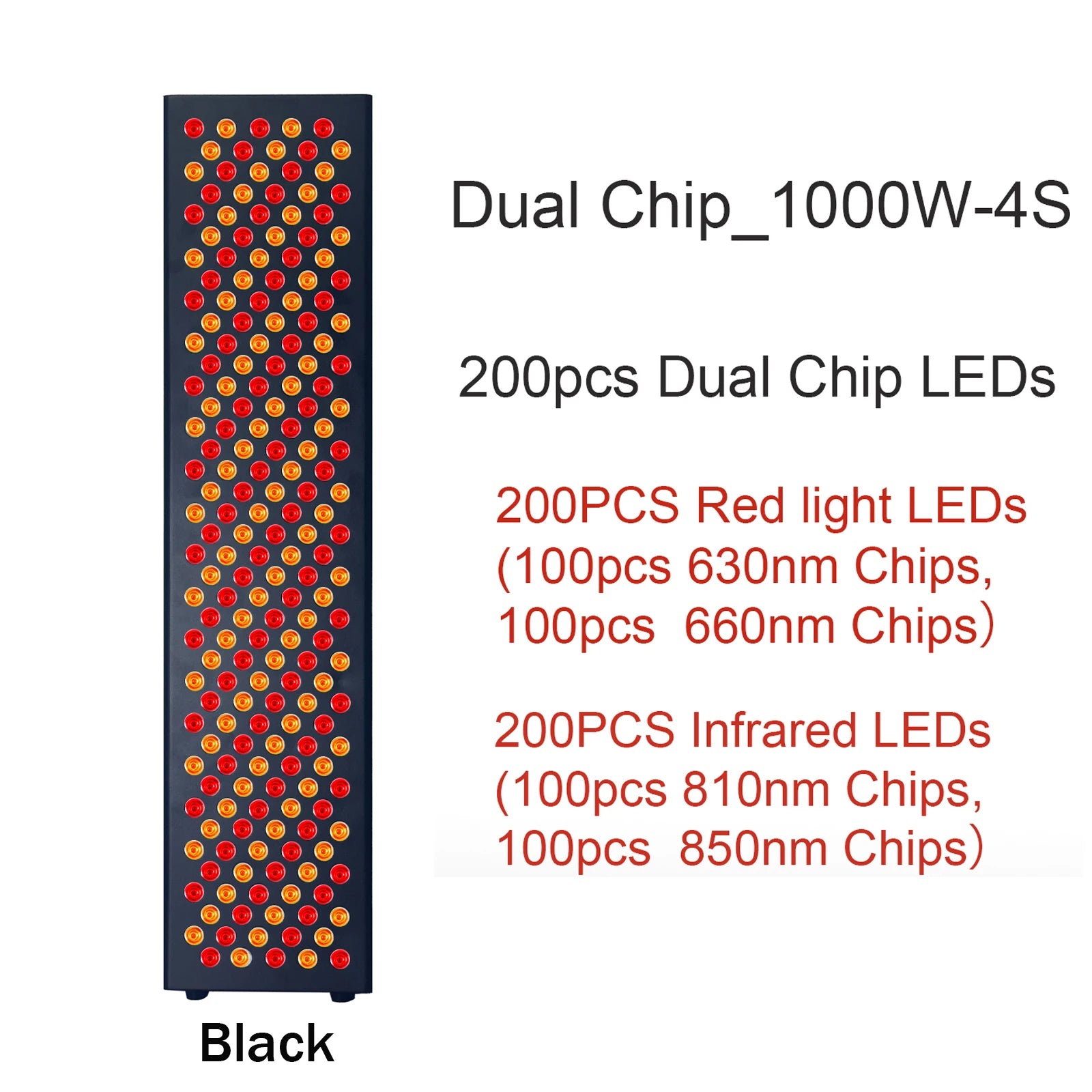 New 300W 500W 1000W 1500W Full Body Red Light Therapy Panel 630nm 660nm 810nm 850nm Infrared Therapy Lamp
