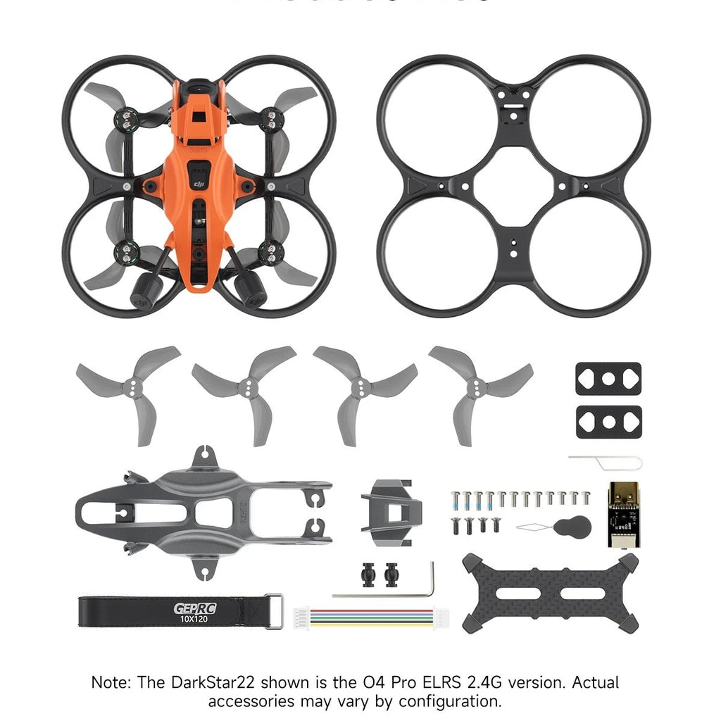 GEPRC DarkStar22 O4 Pro FPV Drone | 3S CineWhoop 7500KV High Precision Tidesmit