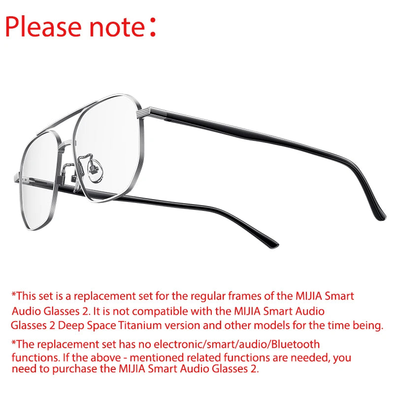 Mijia Smart Audio Glasses 2 - Interchangeable Frames & Spatial Audio Metal Aviator Tidesmit