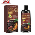 YUITIKUE Light Brown Hair Dye Shampoo 100ml - 3-in-1 Gray Coverage Natural Instant Hair Color Shampoo
