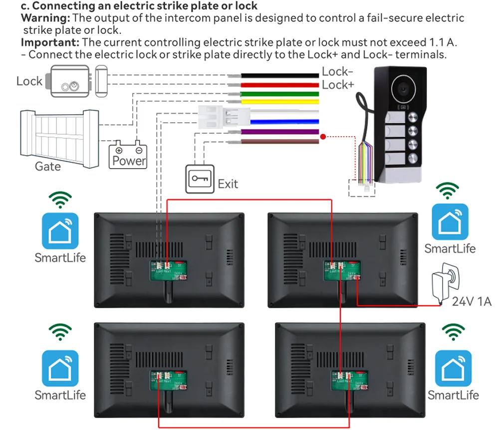 New 10 Inch Wifi Video Door Bell Intercom System with RFID Doorbell Camera Family Multi Nits Apartment Video Door Phone Intercom