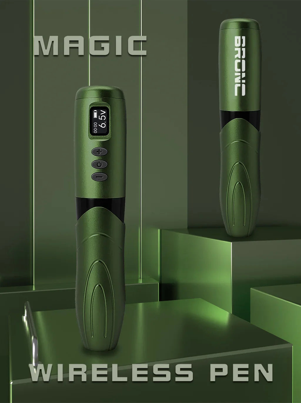 Wireless PMU Machine Tattoo Pen - Professional Microblading Device (Amy Green) Permanent Makeup Machines Tidesmit