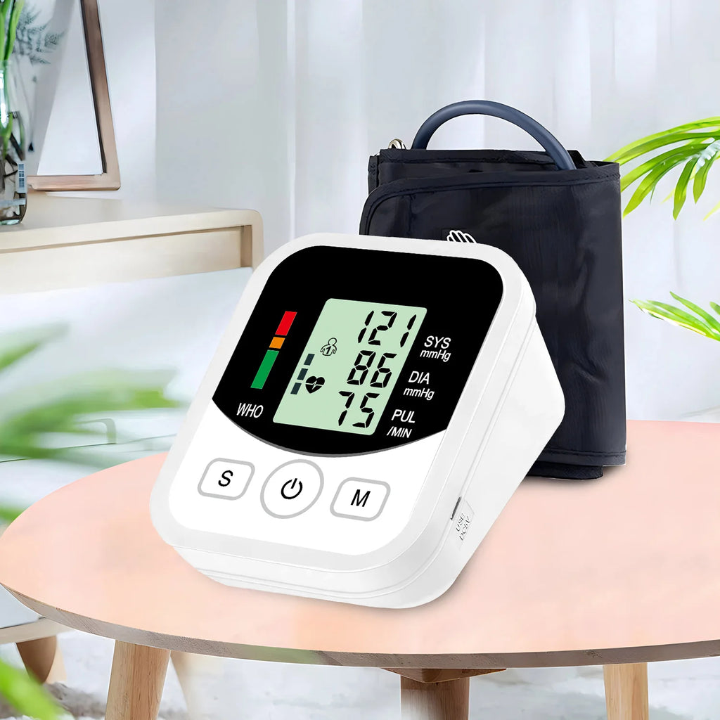Medical Pulse BP Monitor Digitlal Tonometer Heart Rate Health Armband Automatic Blood Pressure Meter