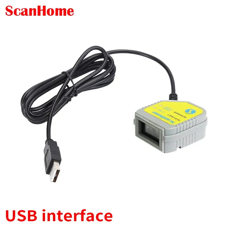ScanHome fixed-mount barcode scanner with USB cable