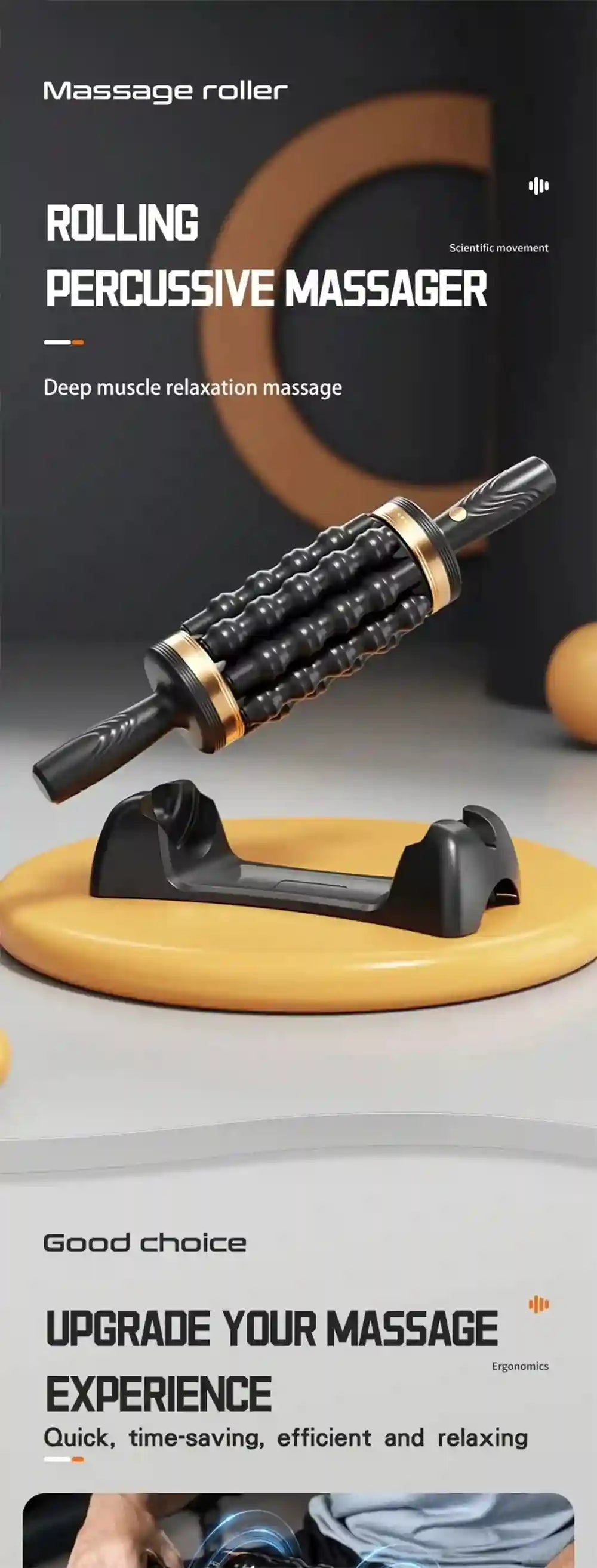 Electric Massager for Deep Muscle Relief - Rechargeable Wellness Device Massage Roller Tidesmit
